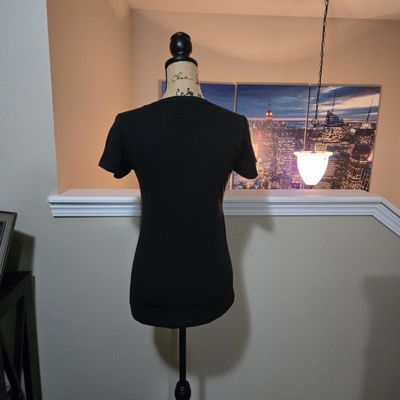 Coca Cola Women's Black Tee with Sparkle Logo - Picture 2 of 2